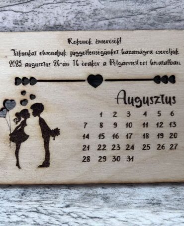 Esküvői meghívó - Absztrakt virágos