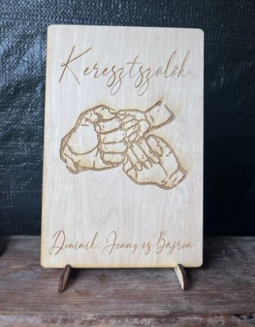 Keresztszülő felkérő asztali kép