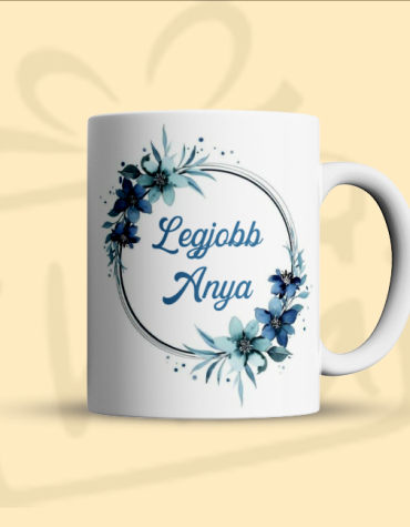 Legjobb Anya kék virágos (Bögre)