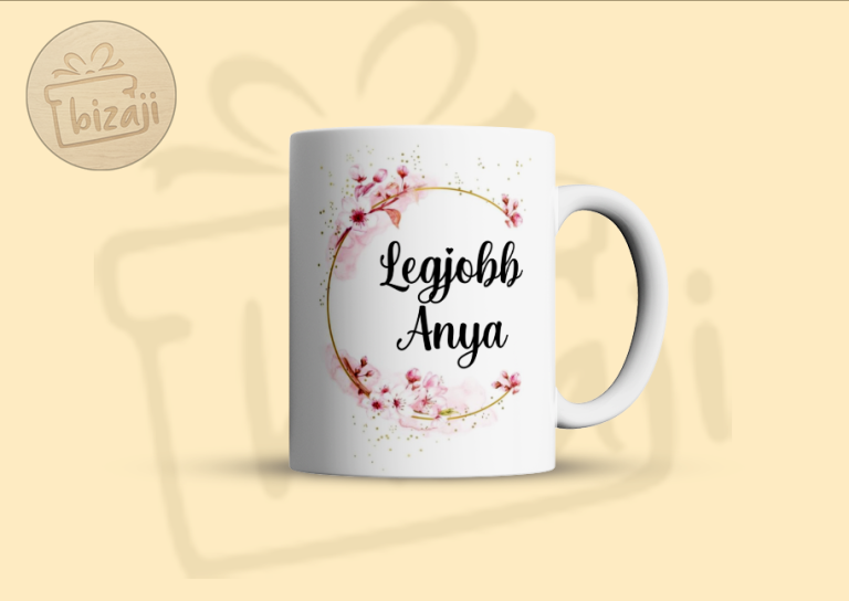 Legjobb Anya rózsaszín virágos (Bögre)