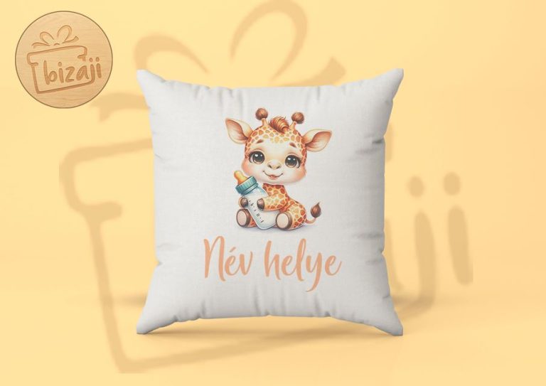 Baba zsiráf névreszóló (párna)