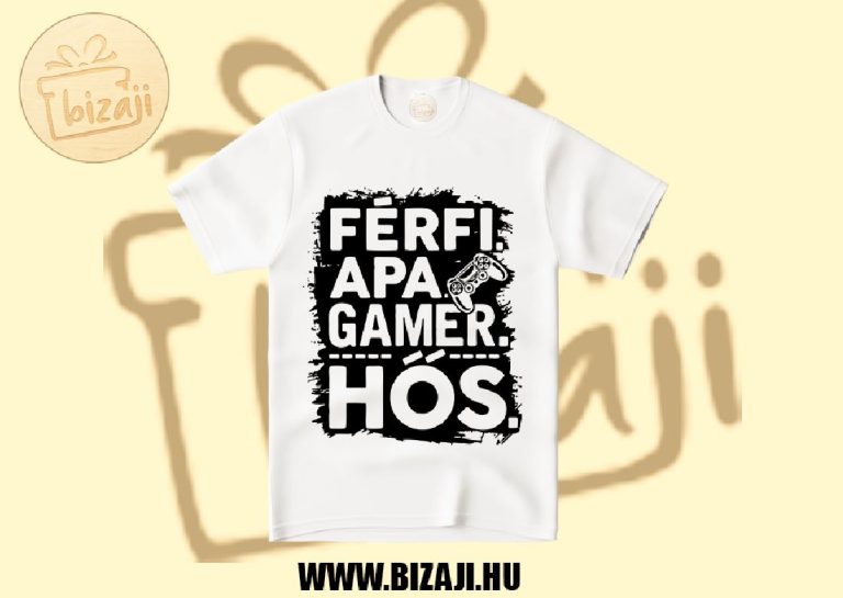 Férfi - Apa - Gamer - Hős (Póló)